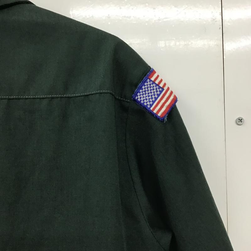 古着 USED シャツ、ブラウス 半袖 半袖シャツ 刺繍シャツ 古着 ロゴ、文字 緑 / グリーン / green メンズ USED 古着 中古 10162149
