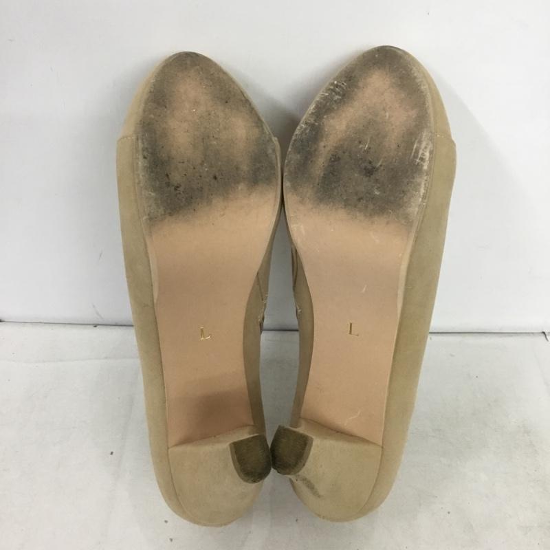 ランダ RANDA ブーツ ブーティ PB03748S アンクル丈 Ｌ ヒール リボン ビジュー L 無地 ベージュ / ベージュ / beige レディース USED 古着 中古 10162151