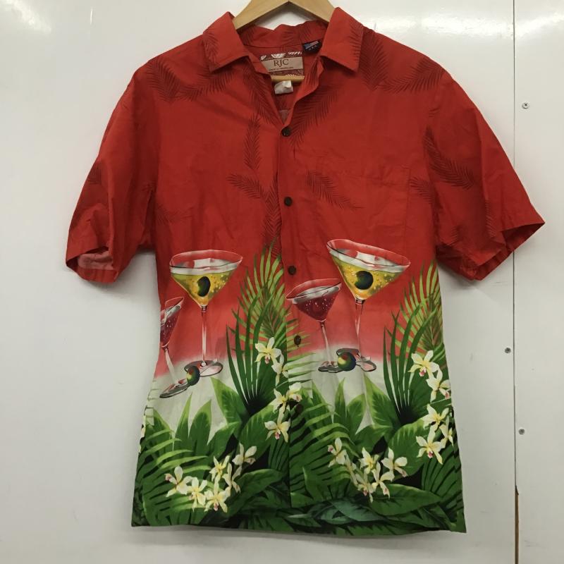 古着 USED シャツ、ブラウス 半袖 半袖シャツ プリントシャツ ポケットシャツ S プリント 赤 / レッド / red メンズ USED 古着 中古 10162152