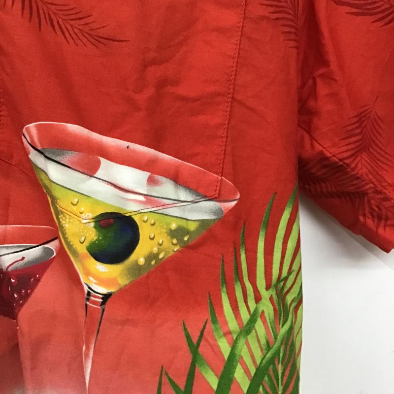 古着 USED シャツ、ブラウス 半袖 半袖シャツ プリントシャツ ポケットシャツ S プリント 赤 / レッド / red メンズ USED 古着 中古 10162152
