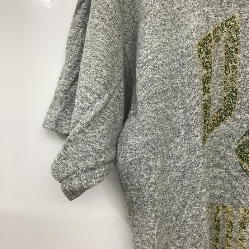 チャンピオン Champion Tシャツ 半袖 半袖カットソー プリントTシャツ クルーネックカットソー L ロゴ、文字 灰 / グレー / gray メンズ USED 古着 中古 10162159