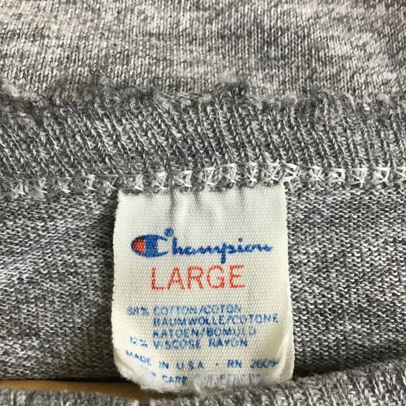 チャンピオン Champion Tシャツ 半袖 半袖カットソー プリントTシャツ クルーネックカットソー L ロゴ、文字 灰 / グレー / gray メンズ USED 古着 中古 10162159