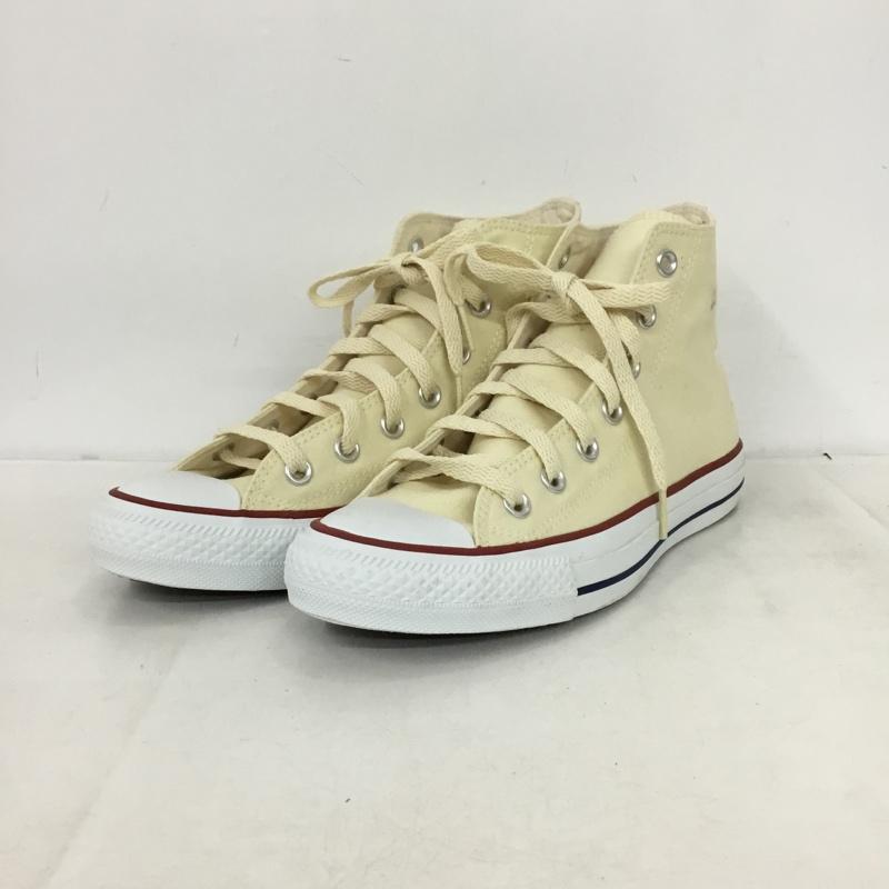 コンバース CONVERSE スニーカー スニーカー 1706 ハイカット 24.5cm 24.5cm ロゴ、文字 アイボリー / アイボリー / レディース USED 古着 中古 10162160