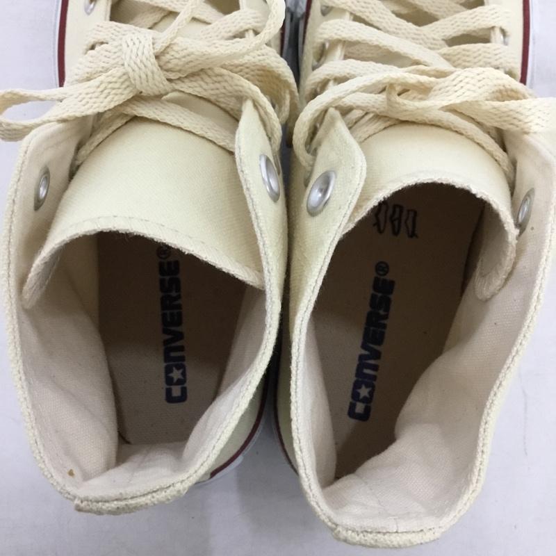 コンバース CONVERSE スニーカー スニーカー 1706 ハイカット 24.5cm 24.5cm ロゴ、文字 アイボリー / アイボリー / レディース USED 古着 中古 10162160