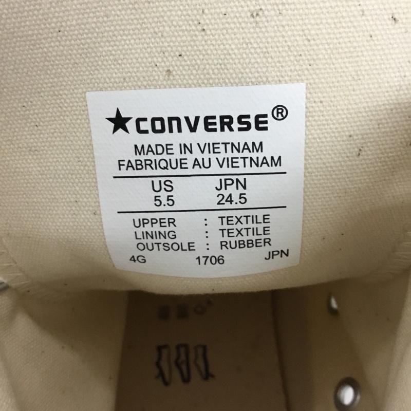 コンバース CONVERSE スニーカー スニーカー 1706 ハイカット 24.5cm 24.5cm ロゴ、文字 アイボリー / アイボリー / レディース USED 古着 中古 10162160