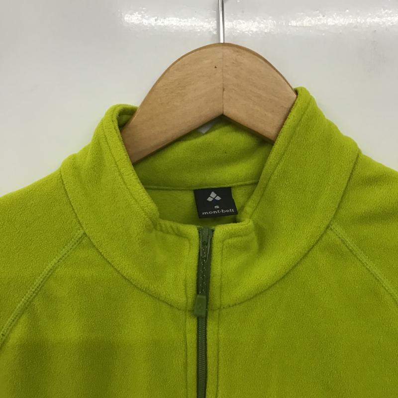 モンベル mont-bell ジャケット、上着 ジャンパー、ブルゾン 1104983 ジップアップフリースジャケット アウター 長袖ジャケット S ロゴ、文字 黄緑 / イエローグリーン / メンズ USED 古着 中古 10162162