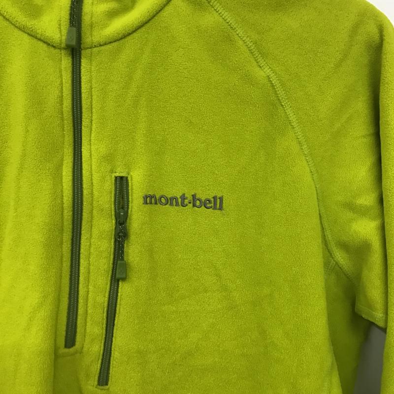 モンベル mont-bell ジャケット、上着 ジャンパー、ブルゾン 1104983 ジップアップフリースジャケット アウター 長袖ジャケット S ロゴ、文字 黄緑 / イエローグリーン / メンズ USED 古着 中古 10162162