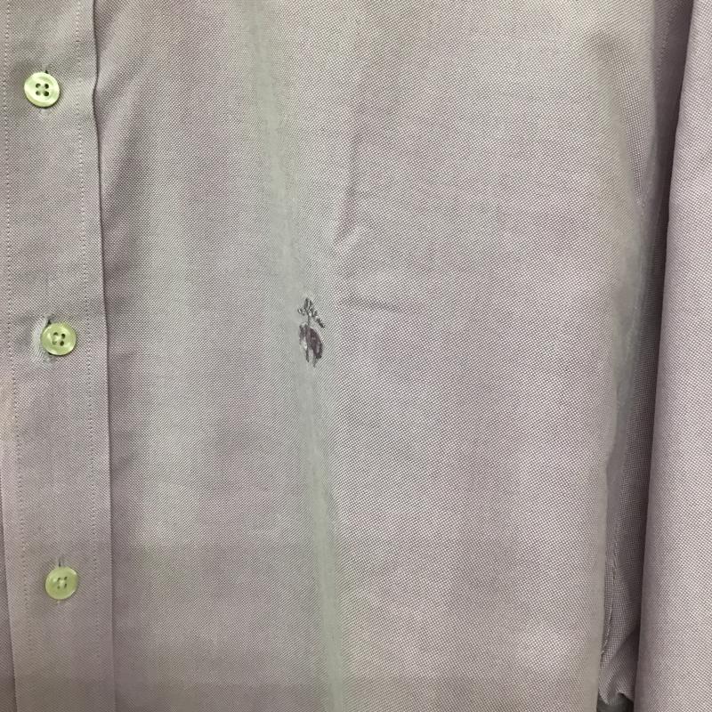 ブルックスブラザーズ BROOKS BROTHERS シャツ、ブラウス 長袖 長袖シャツ 刺繍シャツ カラーシャツ L ロゴ、文字 紫 / パープル / purple メンズ USED 古着 中古 10162169