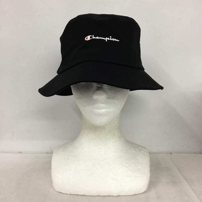 チャンピオン Campion 帽子 ハット FREE ロゴ、文字 黒 / ブラック / black メンズ USED 古着 中古 10162170