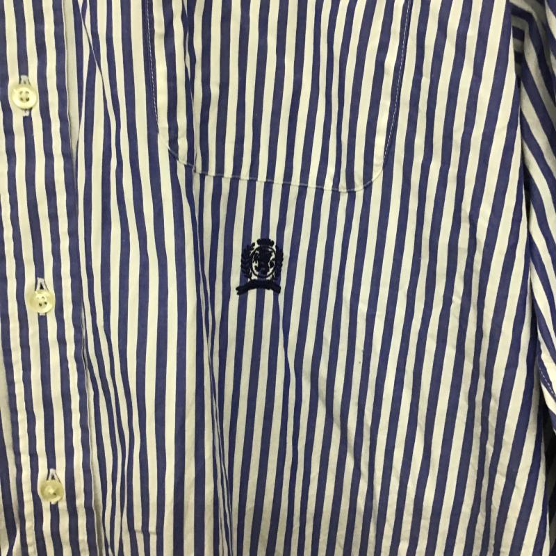 トミーヒルフィガー TOMMY HILFIGER シャツ、ブラウス 長袖 長袖シャツ ストライプシャツ カラーシャツ XL ストライプ 白 / ホワイト / white X 水色 / ライトブルー / メンズ USED 古着 中古 10162175
