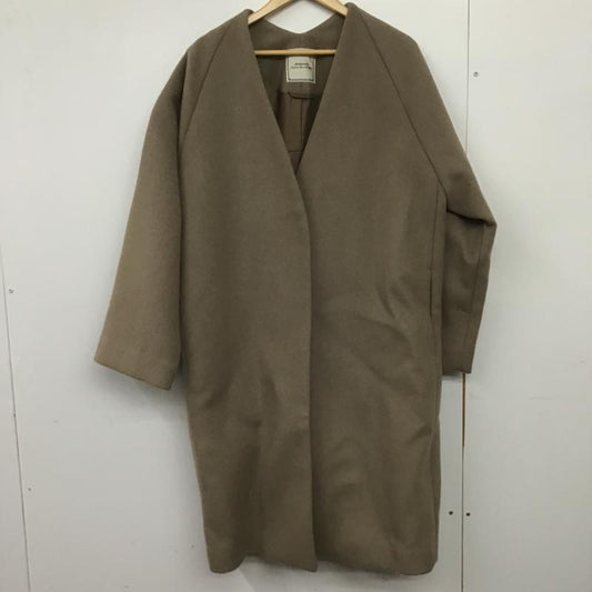 ジーナシス JEANASIS コート コート一般 JS071070Ad ショートビーバーノーカラーコート FREE 無地 ベージュ / ベージュ / beige レディース USED 古着 中古 10162214