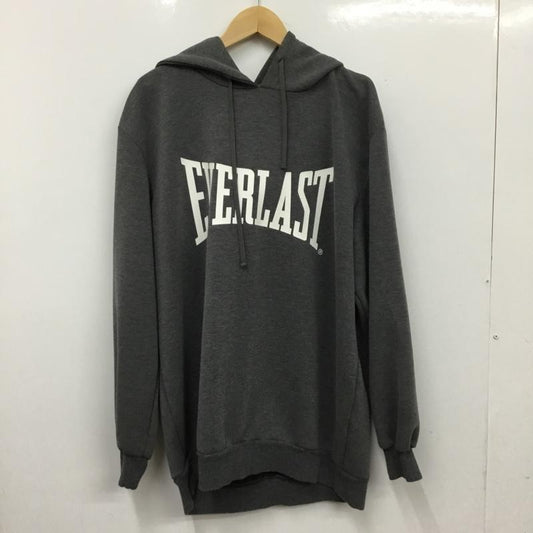 エバーラスト EVERLAST パーカー 長袖 長袖パーカー プルオーバーパーカー スウェット XL ロゴ、文字 ダークグレー / ダークグレー / メンズ USED 古着 中古 10162233