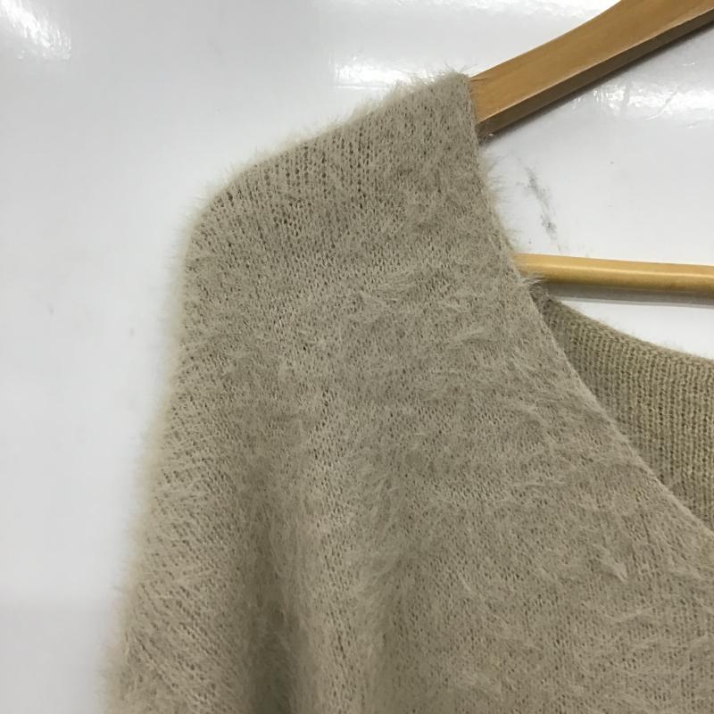 グローバルワーク GLOBAL WORK ニット、セーター 長袖 L 無地 ベージュ / ベージュ / beige レディース USED 古着 中古 10162236