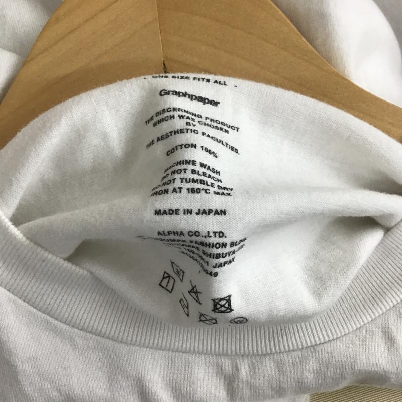 グラフペーパー Graphpaper Tシャツ 半袖 半袖カットソー 無地Tシャツ クルーネックカットソー ONE SIZE 無地 白 / ホワイト / white メンズ USED 古着 中古 10162275
