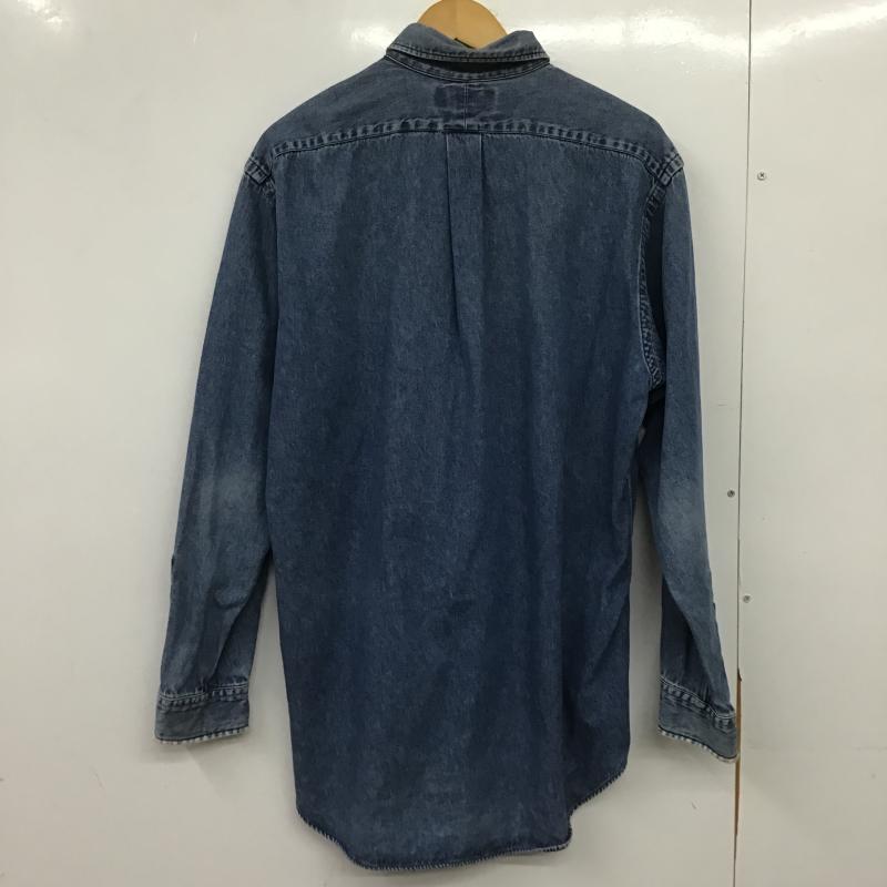 ラルフローレン RALPHLAUREN シャツ、ブラウス 長袖 長袖シャツ デニムシャツ M ロゴ、文字 インディゴ / インディゴ / Indigo メンズ USED 古着 中古 10162307