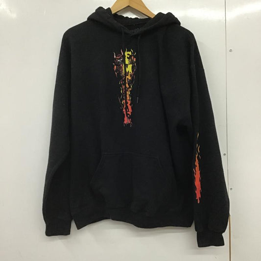 古着 USED パーカー 長袖 長袖パーカー プルオーバーパーカー スウェット L プリント 黒 / ブラック / black メンズ USED 古着 中古 10162326