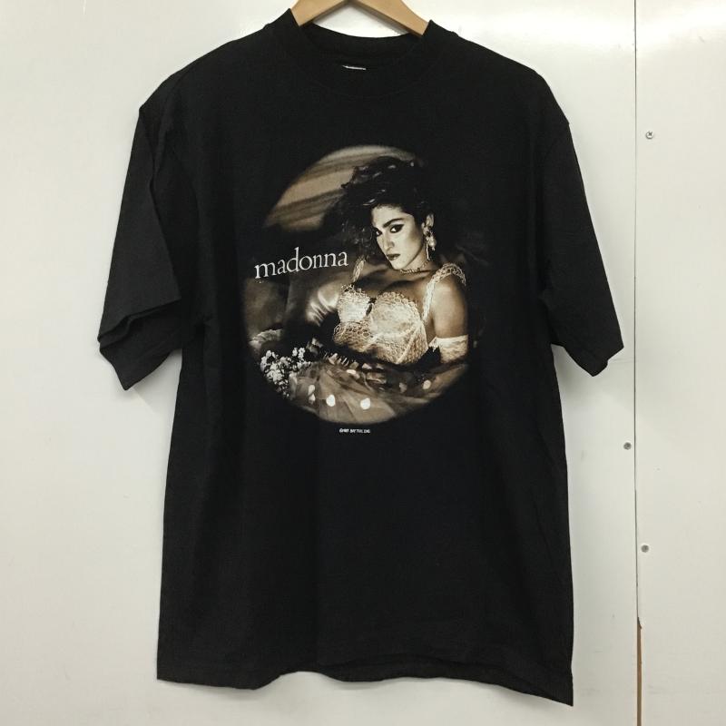 ギルダン GILDAN Tシャツ 半袖 半袖カットソー プリントTシャツ クルーネックカットソー L プリント 黒 / ブラック / black メンズ USED 古着 中古 10162330