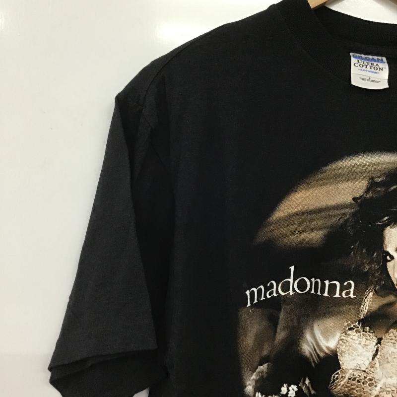 ギルダン GILDAN Tシャツ 半袖 半袖カットソー プリントTシャツ クルーネックカットソー L プリント 黒 / ブラック / black メンズ USED 古着 中古 10162330