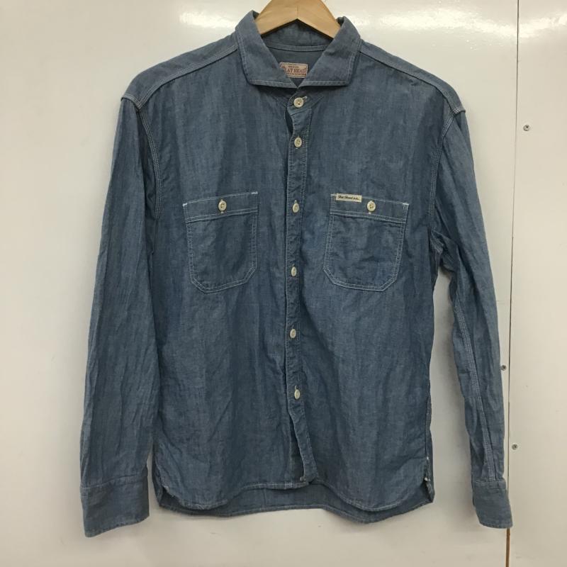 フラットヘッド FLATHEAD シャツ、ブラウス 長袖 長袖シャツ デニムシャツ カラーシャツ 38 無地 インディゴ / インディゴ / Indigo メンズ USED 古着 中古 10162331