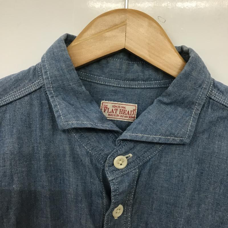 フラットヘッド FLATHEAD シャツ、ブラウス 長袖 長袖シャツ デニムシャツ カラーシャツ 38 無地 インディゴ / インディゴ / Indigo メンズ USED 古着 中古 10162331