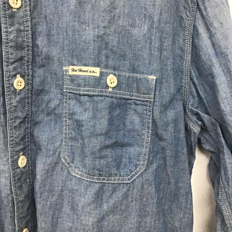 フラットヘッド FLATHEAD シャツ、ブラウス 長袖 長袖シャツ デニムシャツ カラーシャツ 38 無地 インディゴ / インディゴ / Indigo メンズ USED 古着 中古 10162331