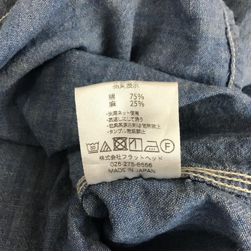 フラットヘッド FLATHEAD シャツ、ブラウス 長袖 長袖シャツ デニムシャツ カラーシャツ 38 無地 インディゴ / インディゴ / Indigo メンズ USED 古着 中古 10162331