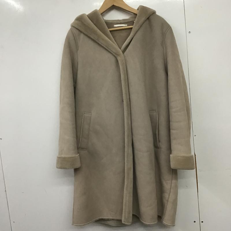 ユニクロ UNIQLO コート コート一般 212-409857 ムートンタッチフーデットコート XL 無地 ベージュ / ベージュ / beige レディース USED 古着 中古 10162332