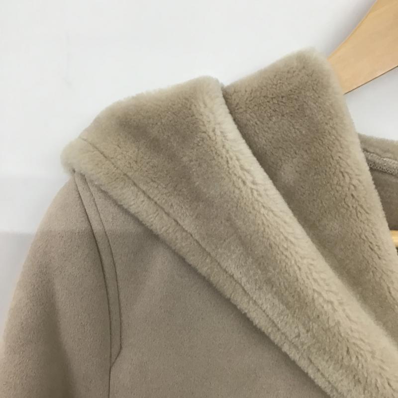 ユニクロ UNIQLO コート コート一般 212-409857 ムートンタッチフーデットコート XL 無地 ベージュ / ベージュ / beige レディース USED 古着 中古 10162332