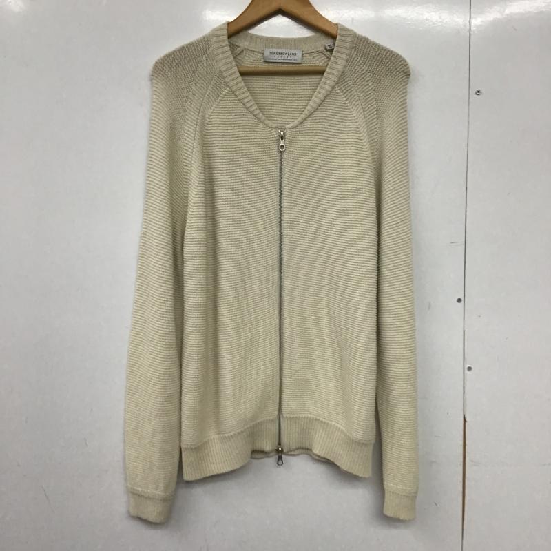 トゥモローランドトリコ TOMORROWLAND tricot カーディガン 長袖 ジップアップカーディガン ジップアップニット アウター L 無地 アイボリー / アイボリー / メンズ USED 古着 中古 10162333