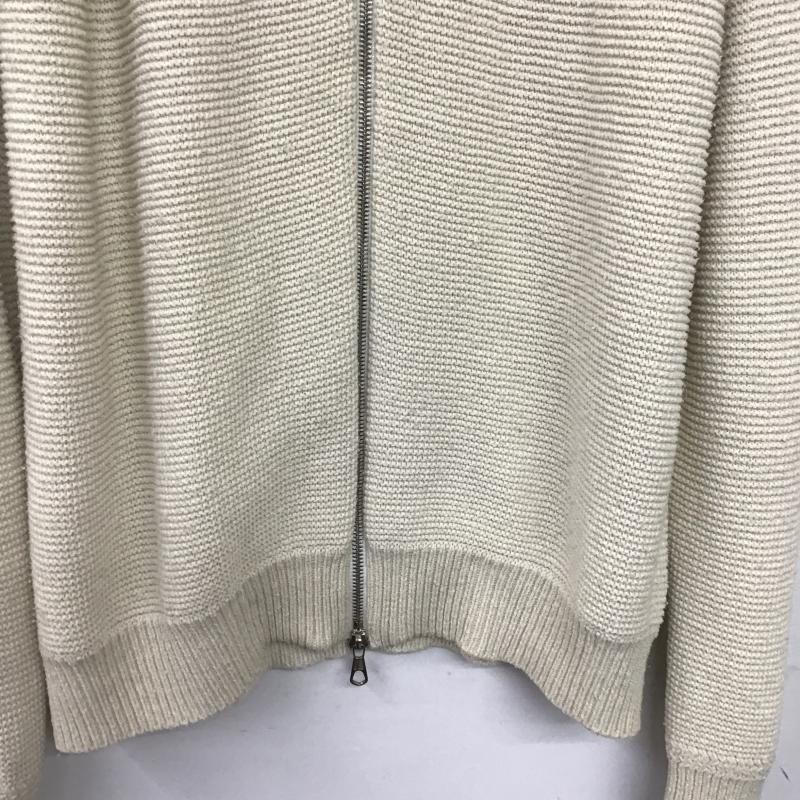トゥモローランドトリコ TOMORROWLAND tricot カーディガン 長袖 ジップアップカーディガン ジップアップニット アウター L 無地 アイボリー / アイボリー / メンズ USED 古着 中古 10162333