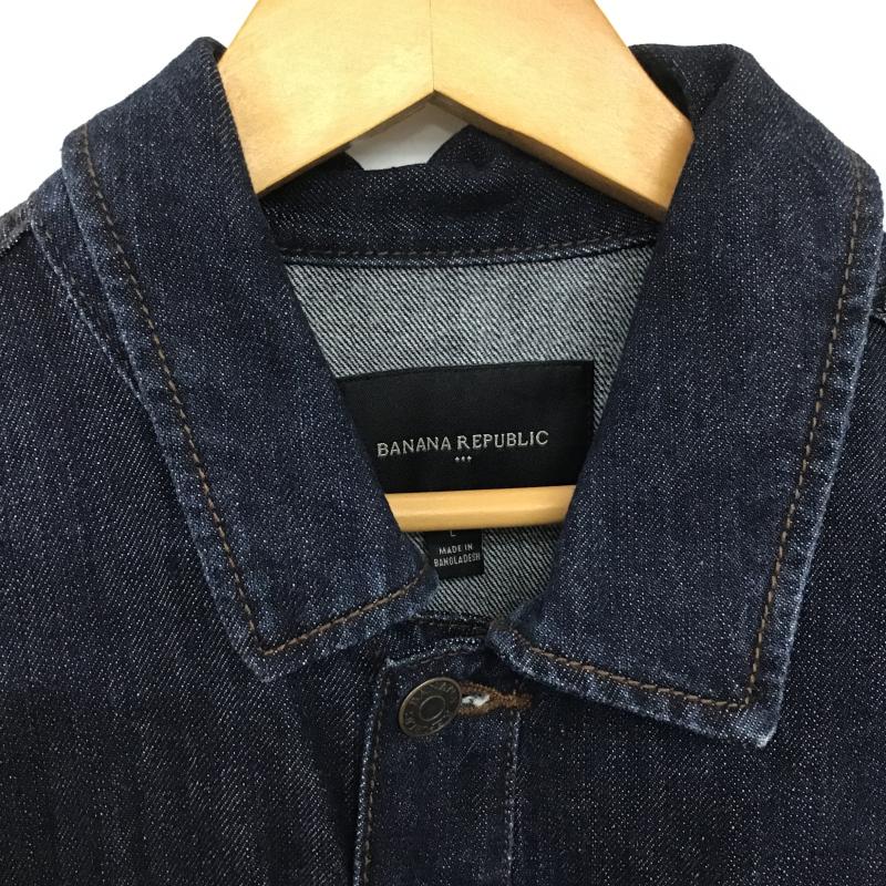 バナナリパブリック BANANA REPUBLIC ジャケット、上着 ジャンパー、ブルゾン デニムジャケット Gジャン アウター カジュアルジャケット L 無地 インディゴ / インディゴ / Indigo メンズ USED 古着 中古 10162334