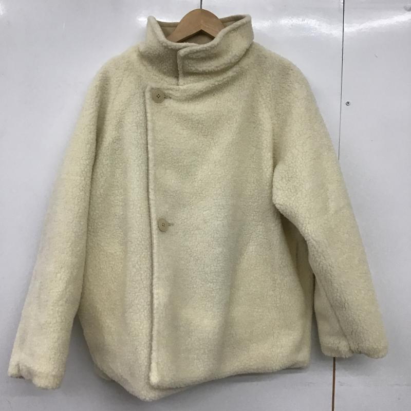 ニコアンド niko and... ジャケット、上着 ジャンパー、ブルゾン NKN36747AD ボアジャケット M 無地 ベージュ / ベージュ / beige X オフホワイト / オフホワイト / レディース USED 古着 中古 10162348