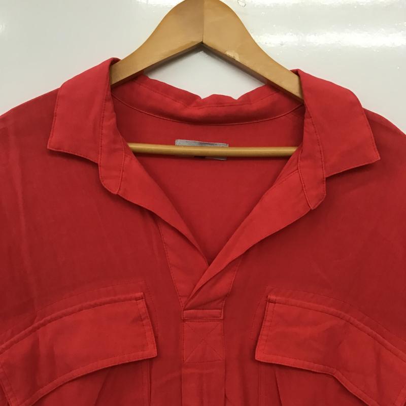 アヴィレックス AVIREX シャツ、ブラウス 半袖 FREE 無地 赤 / レッド / red レディース USED 古着 中古 10162350