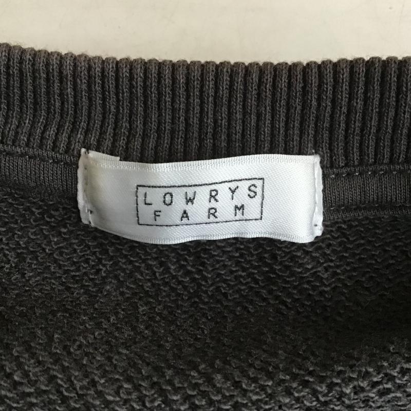 ローリーズファーム LOWRYS FARM トレーナー 長袖 FREE ロゴ、文字 X プリント チャコールグレー / チャコールグレー / レディース USED 古着 中古 10162352