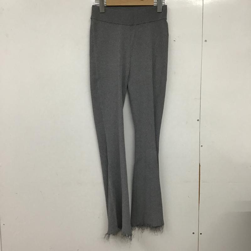 スライ SLY ボトムス ボトムス 030GSZ71-2270 CRUSH KNIT パンツ クラッシュニットパンツ FREE 無地 灰 / グレー / gray レディース USED 古着 中古 10162355