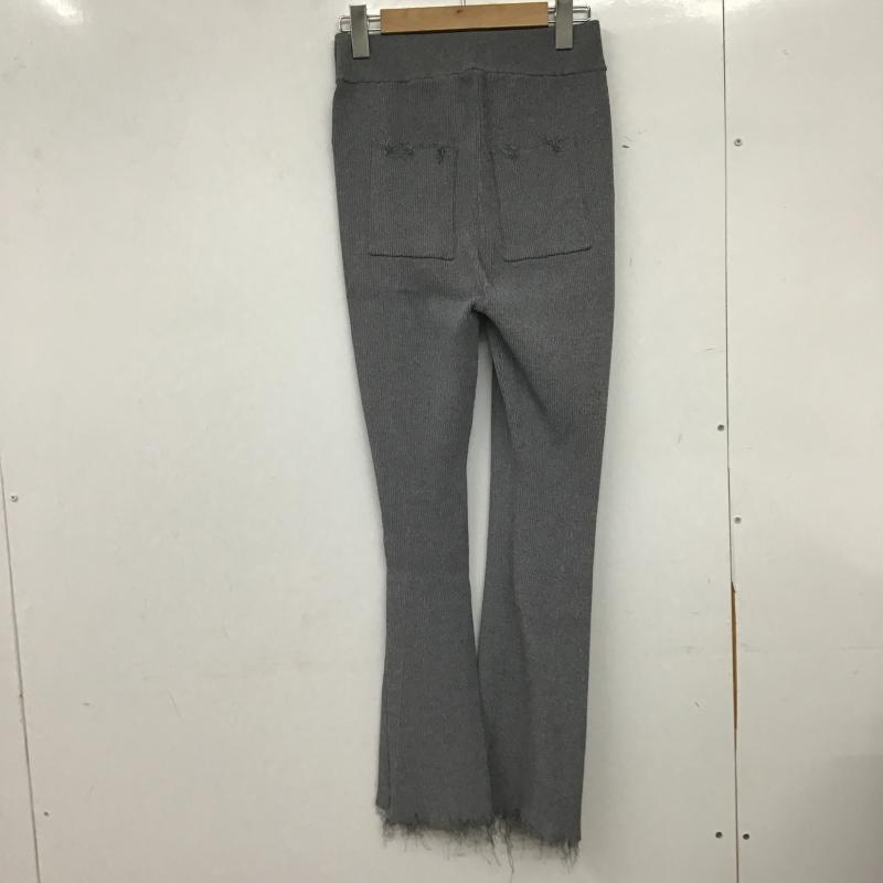 スライ SLY ボトムス ボトムス 030GSZ71-2270 CRUSH KNIT パンツ クラッシュニットパンツ FREE 無地 灰 / グレー / gray レディース USED 古着 中古 10162355