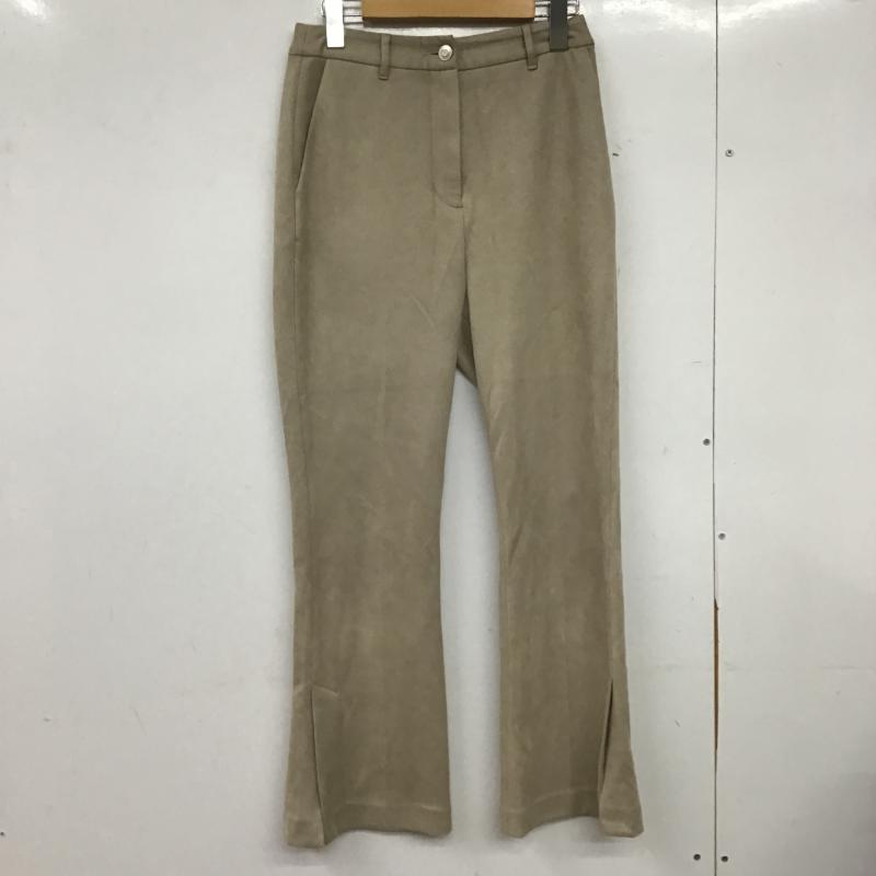 ジーナシス JEANASIS パンツ スラックス JS050505TS ヌバックライクフレアパンツ スリットパンツ M 無地 ベージュ / ベージュ / beige レディース USED 古着 中古 10162356