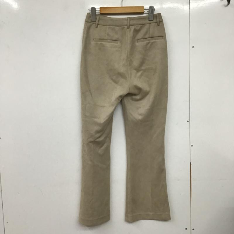ジーナシス JEANASIS パンツ スラックス JS050505TS ヌバックライクフレアパンツ スリットパンツ M 無地 ベージュ / ベージュ / beige レディース USED 古着 中古 10162356