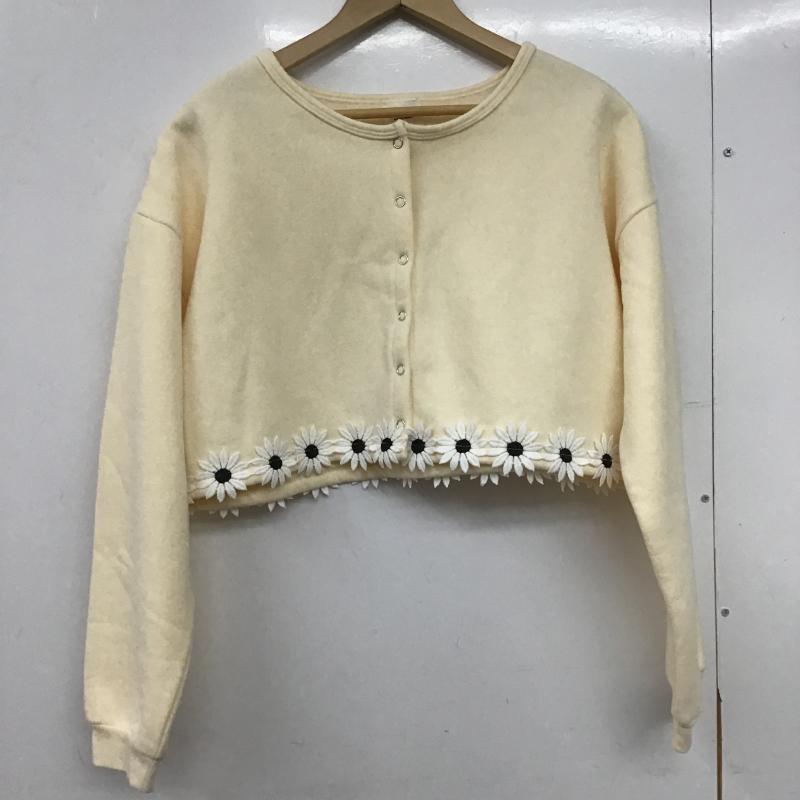 メリージェニー merry jenny カーディガン 長袖 FREE 無地 オフホワイト / オフホワイト / レディース USED 古着 中古 10162369