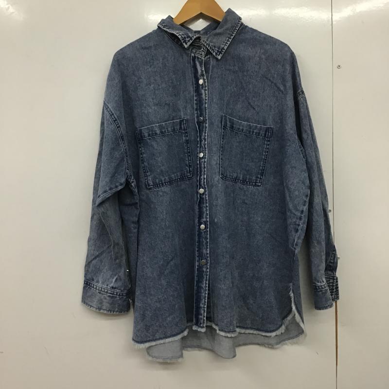 レプシィム LEPSIM シャツ、ブラウス 長袖 FREE 無地 水色 / ライトブルー / レディース USED 古着 中古 10162370