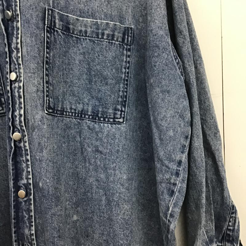 レプシィム LEPSIM シャツ、ブラウス 長袖 FREE 無地 水色 / ライトブルー / レディース USED 古着 中古 10162370