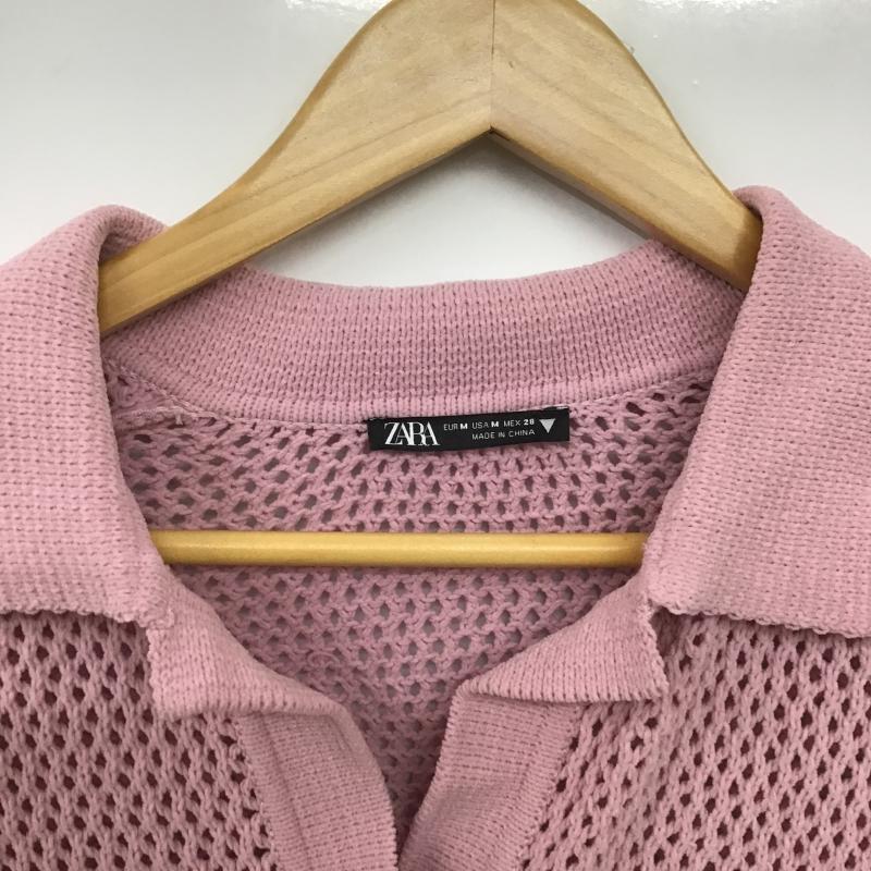ザラ ZARA ニット、セーター 長袖 M 無地 桃 / ピンク / pink レディース USED 古着 中古 10162371