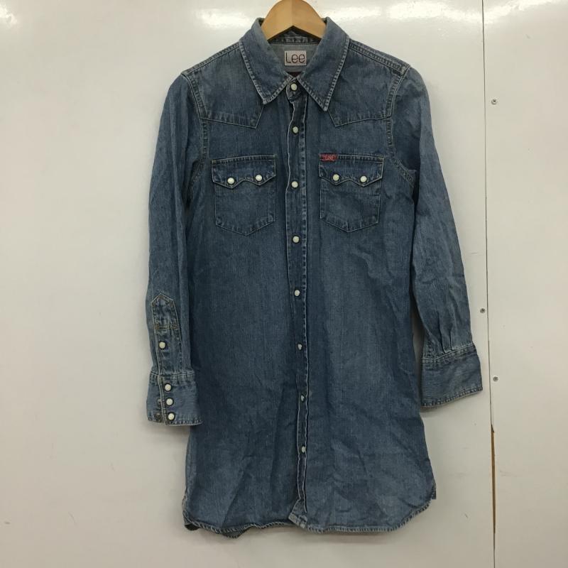 リー Lee ワンピース ミニスカート FREE 無地 水色 / ライトブルー / レディース USED 古着 中古 10162374