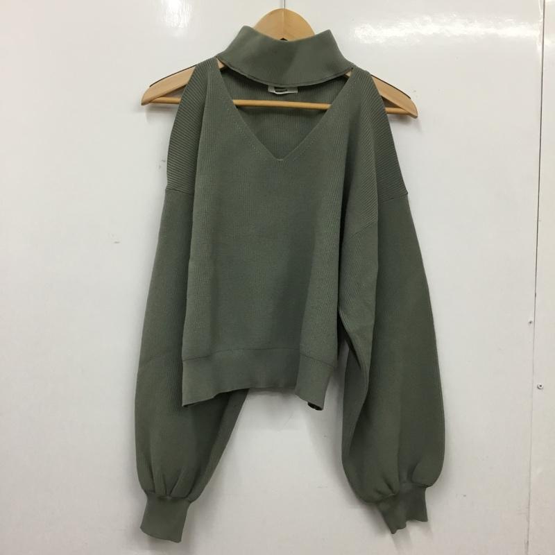ムルーア MURUA ニット、セーター 長袖 FREE 無地 薄緑 / ライトグリーン / レディース USED 古着 中古 10162380