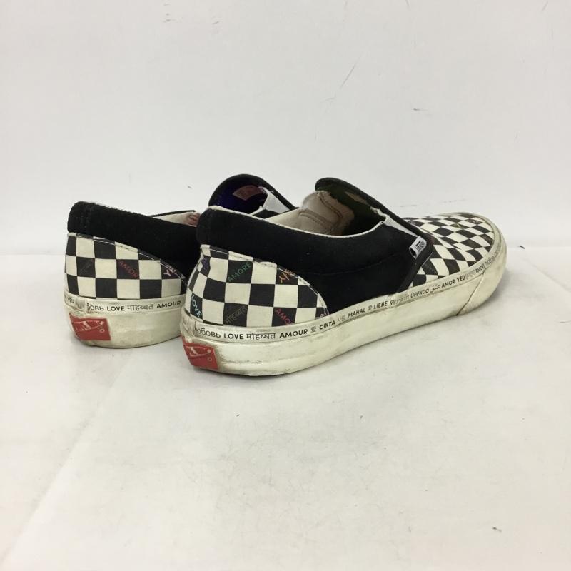 バンズ VANS スリッポン スリッポン 721454 スニーカー 28cm 28.0cm 総柄 白 / ホワイト / white X 黒 / ブラック / black メンズ USED 古着 中古 10162389