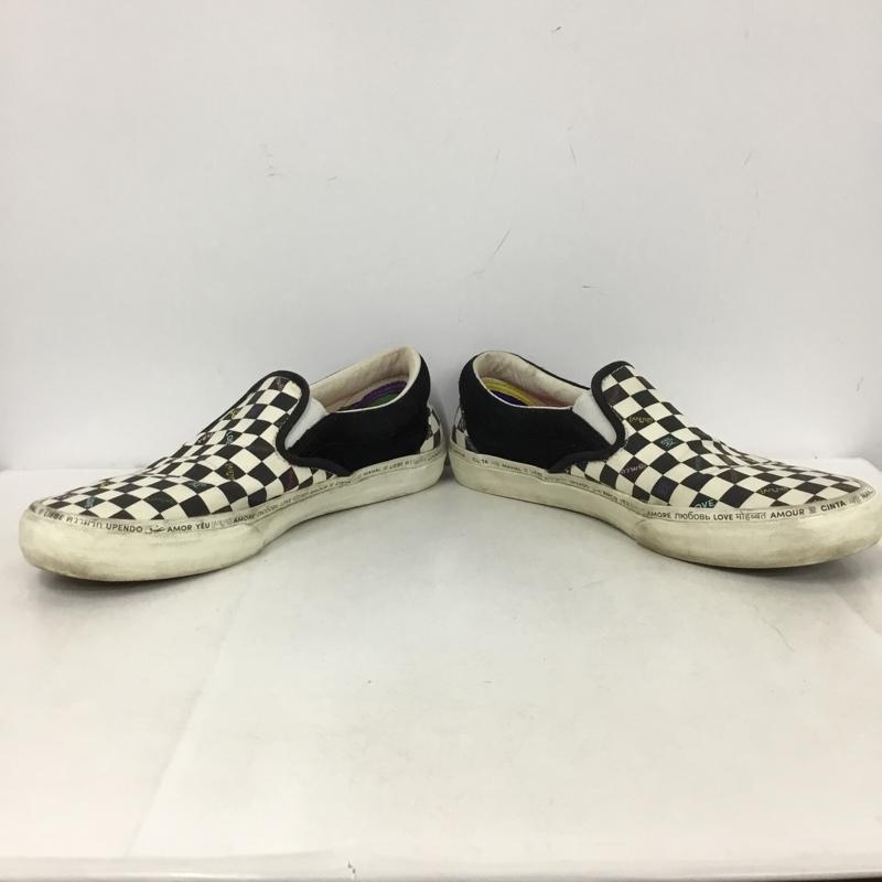 バンズ VANS スリッポン スリッポン 721454 スニーカー 28cm 28.0cm 総柄 白 / ホワイト / white X 黒 / ブラック / black メンズ USED 古着 中古 10162389