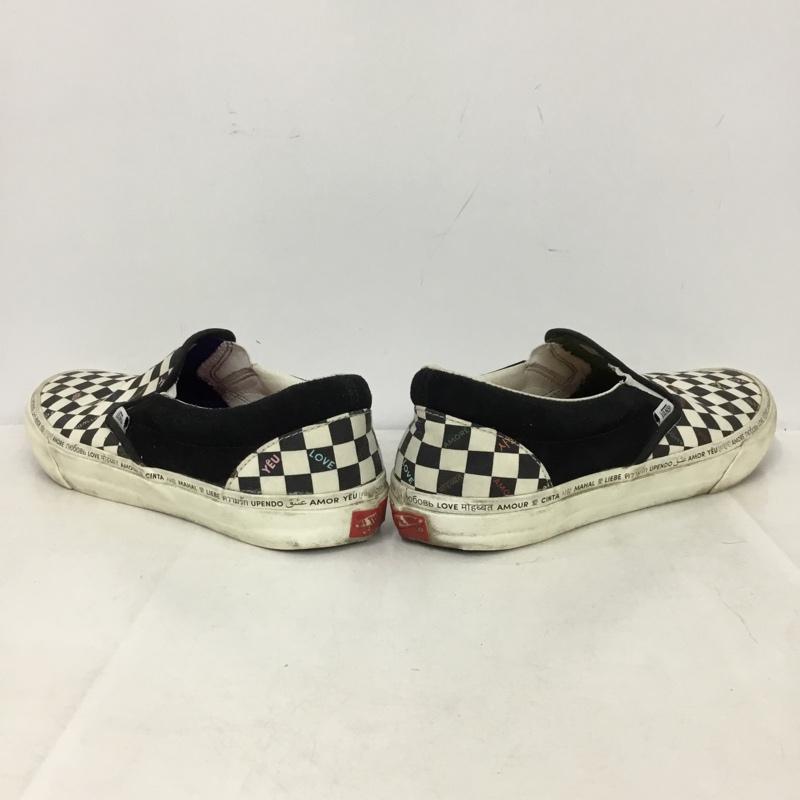 バンズ VANS スリッポン スリッポン 721454 スニーカー 28cm 28.0cm 総柄 白 / ホワイト / white X 黒 / ブラック / black メンズ USED 古着 中古 10162389