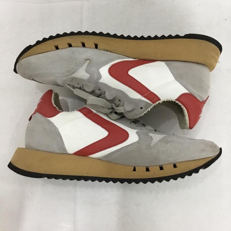 ヴァルスポルト Valsport スニーカー スニーカー ローカット 42 ロゴ、文字 白 / ホワイト / white X 灰 / グレー / gray X 赤 / レッド / red メンズ USED 古着 中古 10162400