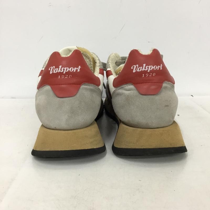 ヴァルスポルト Valsport スニーカー スニーカー ローカット 42 ロゴ、文字 白 / ホワイト / white X 灰 / グレー / gray X 赤 / レッド / red メンズ USED 古着 中古 10162400