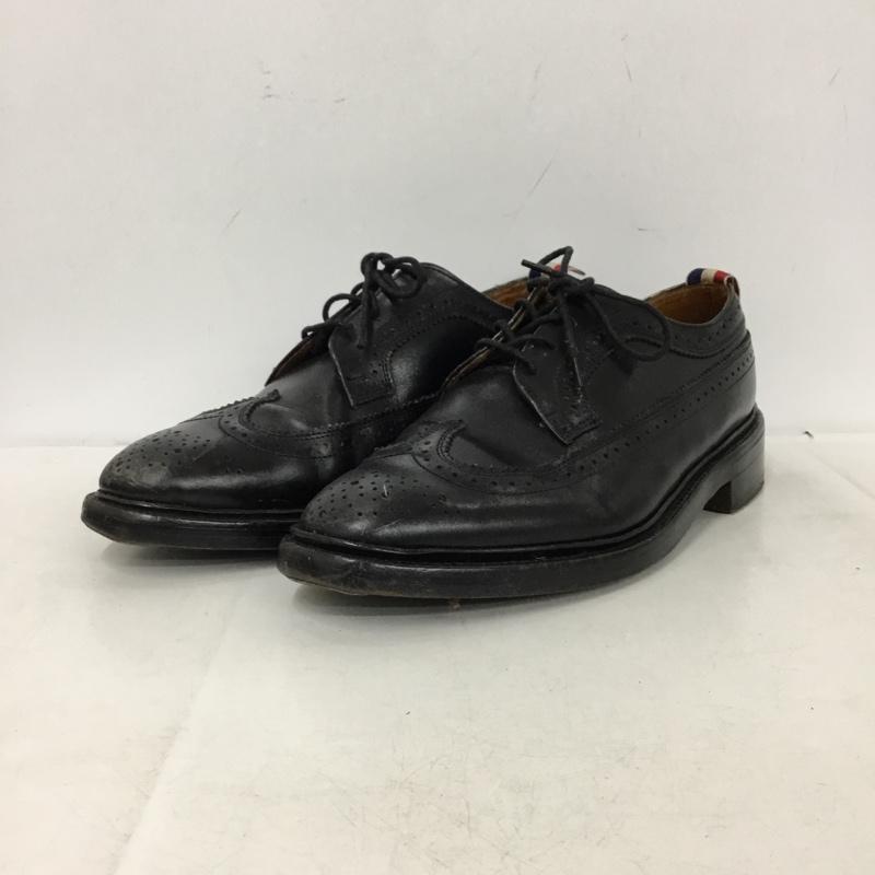 トムブラウン THOM BROWNE 革靴 革靴 ウィングチップ UK7 US：8 無地 黒 / ブラック / black メンズ USED 古着 中古 10162401